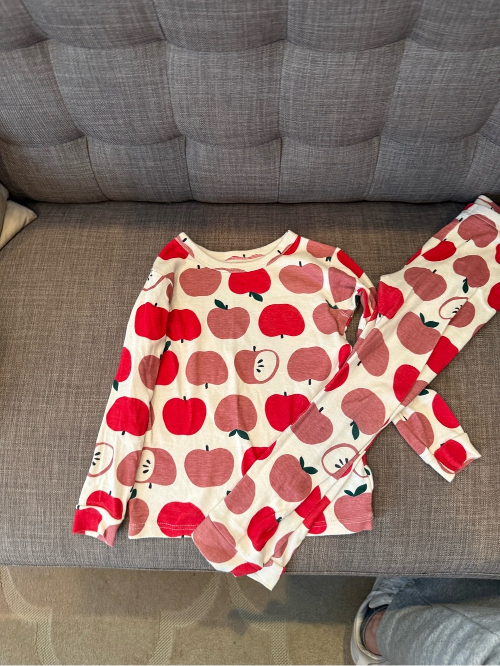 GAP Organic Cotton Apple Print Kids Pajama Set
